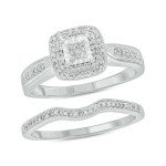 Stunning 1/5cttw Diamond Wedding Ring Set for Her