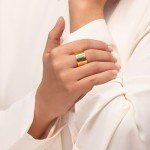14K Gold Plated Sterling Silver Vintage Ring