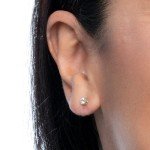 14k Yellow Gold Lab Grown Diamond Stud Earrings