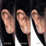 14k Yellow Gold Lab Grown Diamond Stud Earrings