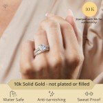 Elegant 3.0 Carat Princess Cut CZ Ring Set