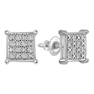 Dazzlingrock 0.10 Cttw White Diamond Stud Earrings