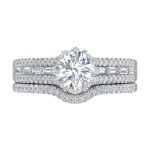 1 Carat Diamond Bridal Ring Set in 14K White Gold