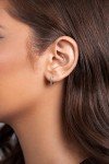 1/5 Carat White Gold Diamond Huggie Hoop Earrings