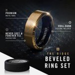 24K Gold Plated Beveled Comfort Fit Wedding Band