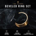 24K Gold Plated Beveled Comfort Fit Wedding Band
