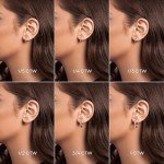 1/5 Carat White Gold Diamond Huggie Hoop Earrings