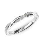 Petite Twisted Vine White Gold Diamond Wedding Band