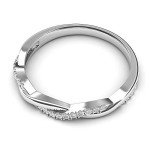 Petite Twisted Vine White Gold Diamond Wedding Band