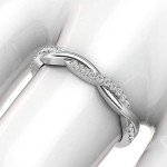 Petite Twisted Vine White Gold Diamond Wedding Band