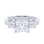 14k White Gold Princess Cut Diamond Engagement Ring