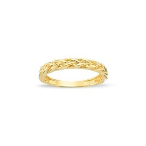 14K Solid Gold Women's Stackable Ring - Size 5