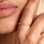 14K Solid Gold Women's Stackable Ring - Size 5