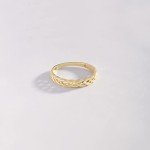 14K Solid Gold Women's Stackable Ring - Size 5