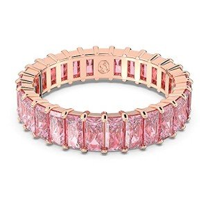 Swarovski Pink Baguette Cut Rose Gold Ring