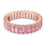 Swarovski Pink Baguette Cut Rose Gold Ring