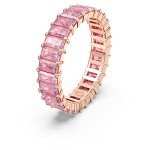 Swarovski Pink Baguette Cut Rose Gold Ring