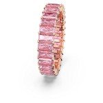 Swarovski Pink Baguette Cut Rose Gold Ring