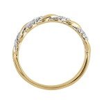 10K Yellow Gold Diamond Twist Promise Ring