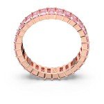Swarovski Pink Baguette Cut Rose Gold Ring