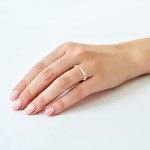 10K Yellow Gold Diamond Twist Promise Ring