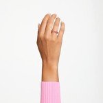Swarovski Pink Baguette Cut Rose Gold Ring