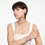 Swarovski Pink Baguette Cut Rose Gold Ring