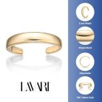 Classic 10k Yellow Gold Adjustable Toe Ring