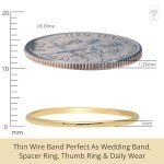 Solid 14K Gold Stackable Wedding Bands for Him & Her