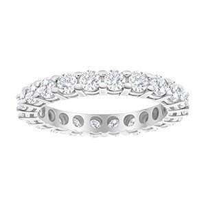 1 Carat 14K White Gold Lab Grown Diamond Eternity Ring