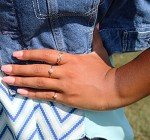 10k Yellow Gold Infinity Cubic Zirconia Ring
