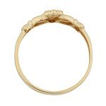 14k Yellow Gold High Polish Claddagh Ring - Size 7