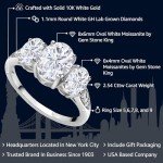 Elegant 10K White Gold Moissanite Diamond Engagement Ring