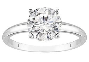 14K White Gold 2 Carat Lab Grown Diamond Ring