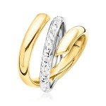 14kt Two-Tone Gold Spiral Ring - Size 9