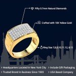 Men's 10K Yellow Gold White Diamond Ring