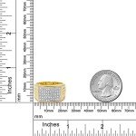 Men's 10K Yellow Gold White Diamond Ring