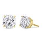 Elegant 14K Gold Natural Diamond Stud Earrings