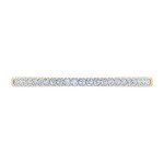 10K Yellow Gold Round Diamond Stackable Ring