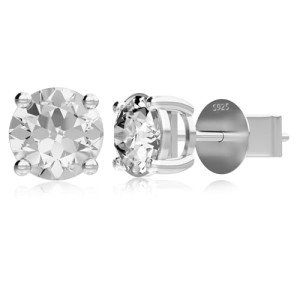 Moissanite Stud Earrings in White Gold/Silver