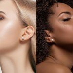 Moissanite Stud Earrings in White Gold/Silver