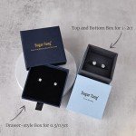 Moissanite Stud Earrings in White Gold/Silver