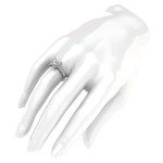 14k White Gold Heart-Shaped Diamond Halo Ring