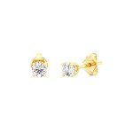 1/4 ct. Round Lab Diamond Gold Stud Earrings