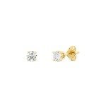 1/4 ct. Round Lab Diamond Gold Stud Earrings
