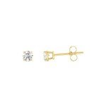 1/4 ct. Round Lab Diamond Gold Stud Earrings