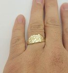 10K Solid Gold Thin Nugget Band Ring