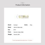 10K Yellow Gold Diamond Cross Twisted Ring for Women