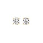 Lab Grown Diamond Stud Earrings in Yellow Gold