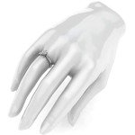 10k White Gold 1.0 CT Simulated Diamond Engagement Ring